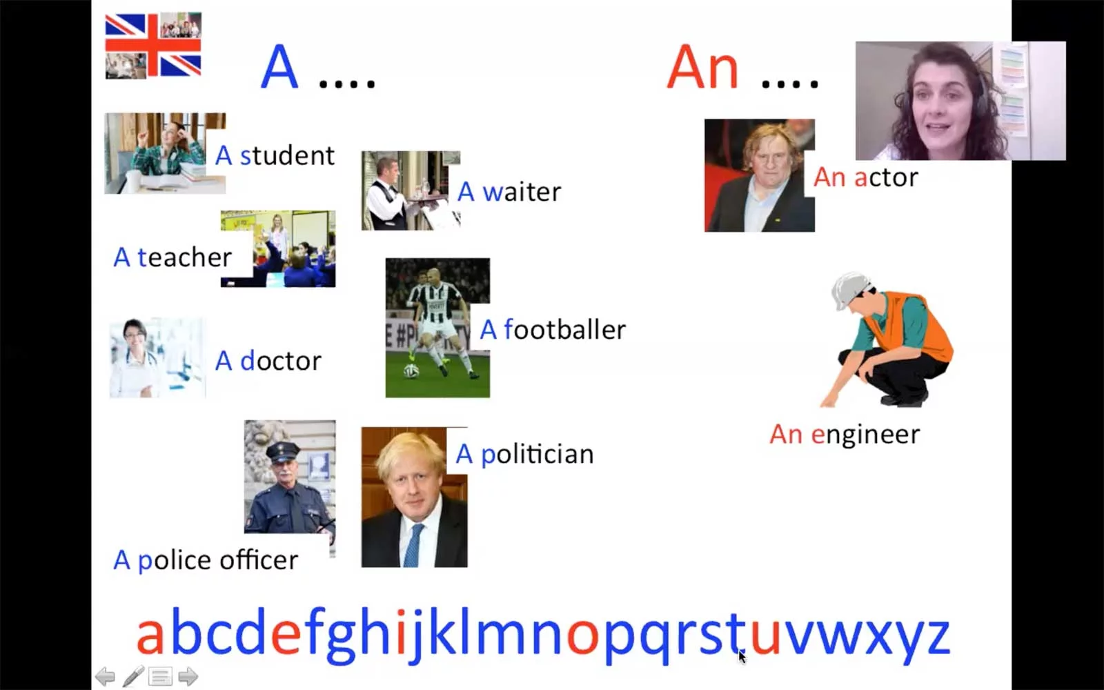 a et an anglais