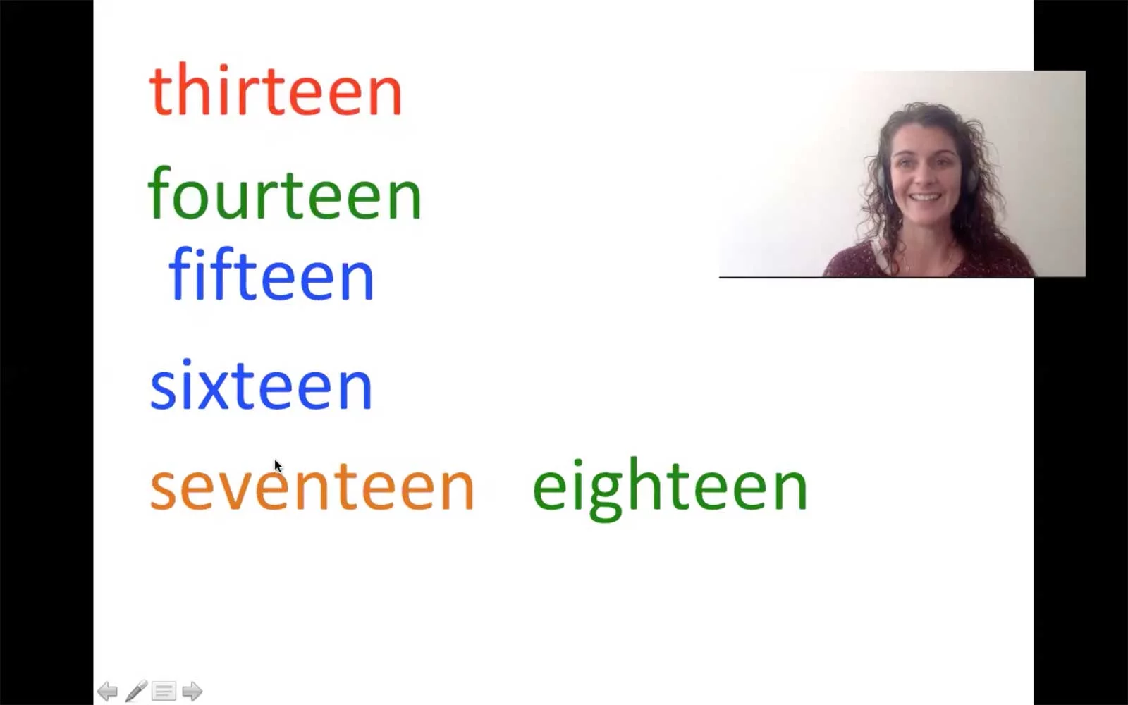 les nombres de 1 à 20 en anglais